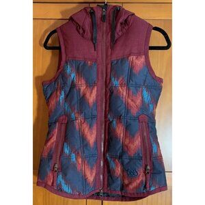 686 Womens Waterproof Insulated Maroon Vest XS EUC Original $120
